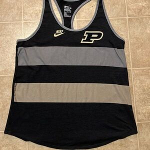 Nike striped NCAA Purdue Boilermakers cotton tank top